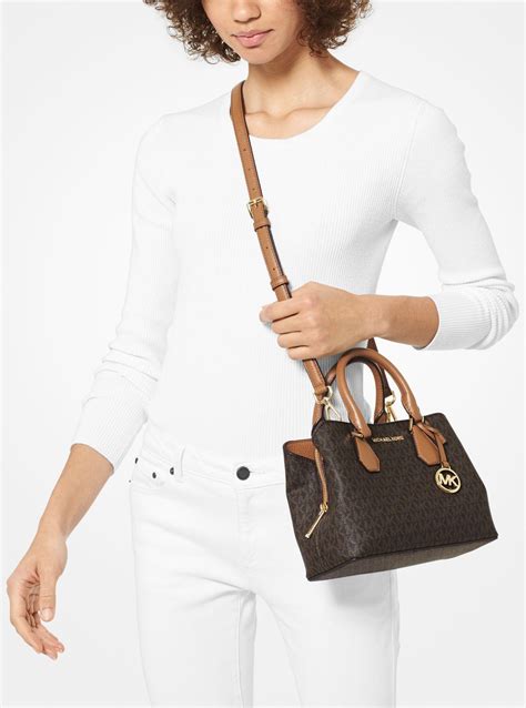 michael kors small camille satchel|Camille Small Logo and Leather Satchel .